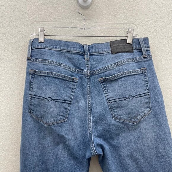 Lucky Brand Ankle High Rise Mom Drew Denim Distressed Blue Jeans Womens 10/30 - Picture 9 of 10